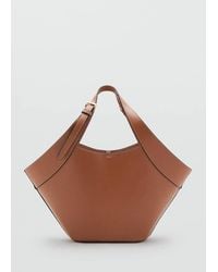 Mango - Large Faux Shoulder Bag - Lyst