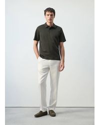 Mango - 100% Cotton Fine-Knit Polo Shirt - Lyst