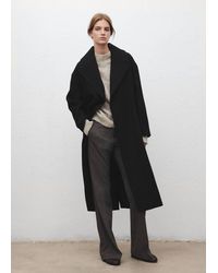Mango - Manteco Wool Coat With Belt - Lyst