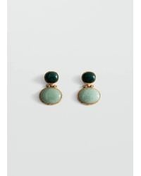 Mango - Stone Hanging Earrings - Lyst