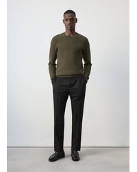 Mango - Fine Knit Cotton Blend Polo - Lyst