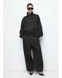 Mango - Pinstripe Bomber Jacket - Lyst