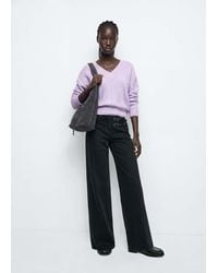 MANGO TEEN - V-Neck Knitted Jumper - Lyst