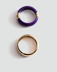 Mango - Pack Of 2 Bracelets With An Irregular Design - Lyst