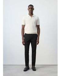 Mango - Barna Slim-Fit Twill Chino Trousers - Lyst