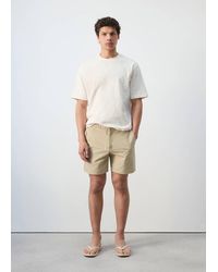 Mango - Cotton Lyocell Bermuda Shorts - Lyst