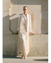 Mango - Pareo-Style Skirt With Embroidered Fringe - Lyst