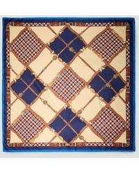 Mango - Printed Diamond-Pattern Scarf - Lyst