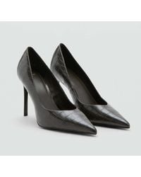Mango - Croc-Effect Heeled Shoes - Lyst