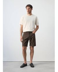 Mango - Slim-Fit Denim Bermuda Shorts - Lyst