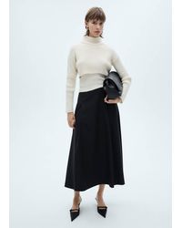Mango - Long Flared Skirt - Lyst