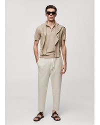 Mango - Short-sleeve Knitted Polo Shirt - Lyst
