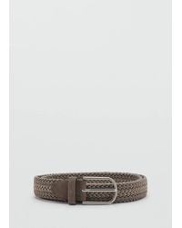 Mango - Braided Elastic Belt - Lyst