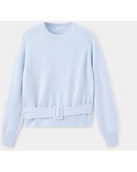 Mango - Buckle-Belt Knit Sweater - Lyst