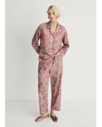 Mango - Tropical-Print Pyjama Shirt - Lyst
