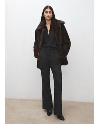 Mango - Belt Straight-Fit Trousers - Lyst