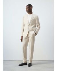 Mango - Amalfi 100% Linen Slim-Fit Suit Jacket - Lyst