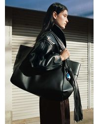 Mango - Leather Maxi Shopper Bag - Lyst