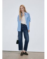 Mango - Mid-Rise Straight Jeans - Lyst