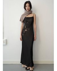Mango - Embroidered Cutwork Combined Dress - Lyst