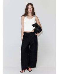 Mango - Round Neck Crop Top - Lyst