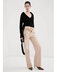 Mango - Ruffle Knit Cardigan - Lyst