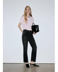 Mango - Mid-Rise Straight Jeans - Lyst