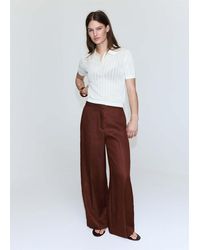 Mango - High-Waisted Lyocell Trousers - Lyst