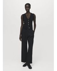 Mango - Straight-Fit Pleated Trousers - Lyst