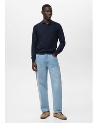 Mango - Baumwoll-Pullover Mit Polokragen Und Mikrostruktur - Lyst