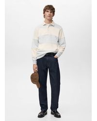Mango - Striped Polo Sweatshirt - Lyst