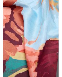 Mango - Floral Print Scarf - Lyst