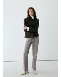 Mango - High Waist Straight Jeans - Lyst