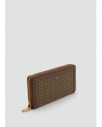 Mango - Portafoglio Grande Logo Jacquard Cioccolato - Lyst