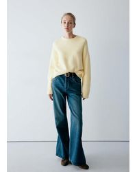Mango - Round-Neck Knitted Sweater - Lyst