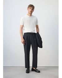 Mango - Regular-Fit Pleated Trousers - Lyst