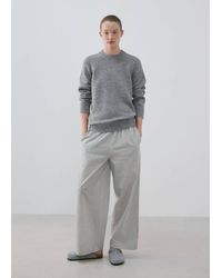 Mango - Round-Neck Knitted Sweater - Lyst