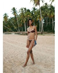 Mango - Bikini Top With Contrasting Trim - Lyst