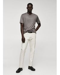 Mango - Mercerized Slim Fit T-shirt Medium - Lyst