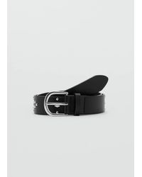MANGO TEEN - Buckled Studded Belt - Lyst