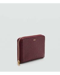 Mango - Geflochtene Mittelgroße Brieftasche - Lyst