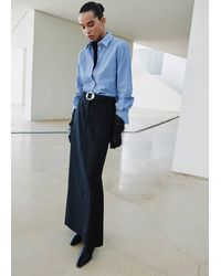 Mango - Cotton And Lyocell Blend Straight Shirt - Lyst