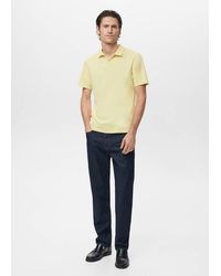 Mango - Cotton Piqué Polo Shirt - Lyst
