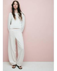 MANGO TEEN - Barrel Trousers With Button Detail - Lyst