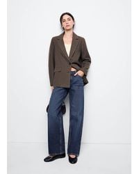 MANGO TEEN - Herringbone Wool Blend Blazer - Lyst