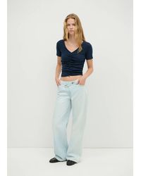 MANGO TEEN - Draped Cotton T-Shirt - Lyst