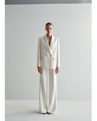 Mango - High-Waist Straight Trousers - Lyst