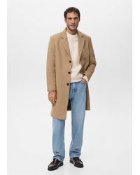 Mango - Manteco Wool Coat With Lapels - Lyst