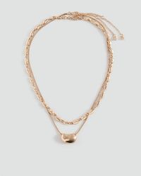 MANGO TEEN - Mixed Double Necklace - Lyst