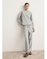 Mango - Two-Piece Plain Cotton Pyjamas - Lyst